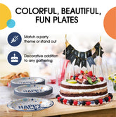 9 In. Blue Birthday Print Paper Plates | 1000 Count